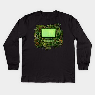 Overgrown Gaming Computer Kids Long Sleeve T-Shirt